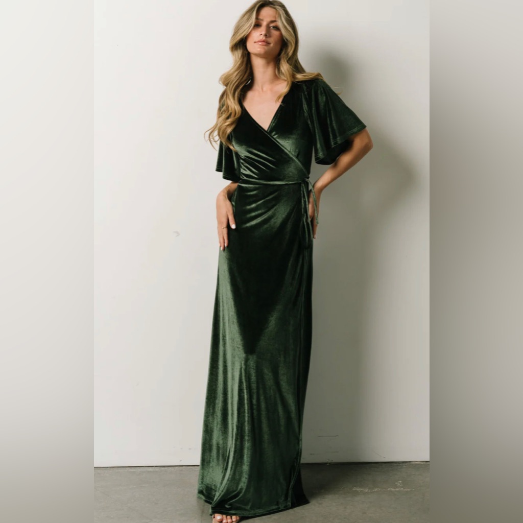 Baltic Born Meghan Velvet Wrap Maxi Dress Xl